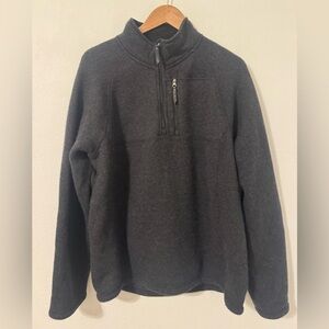 Smartwool Wool Blend Quarter Zip Pullover Soft Cozy Charcoal Size Large